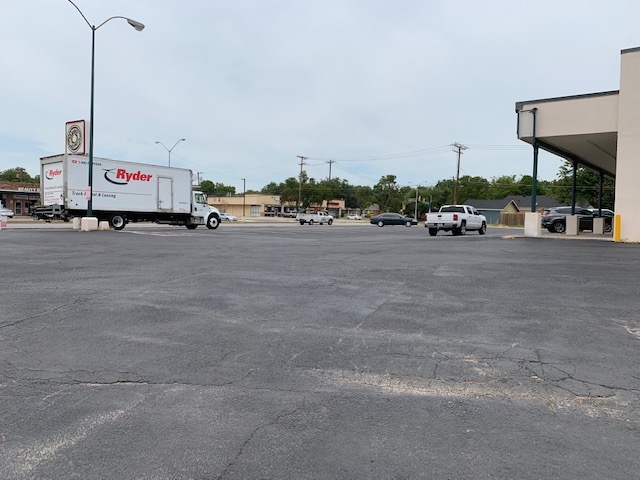 Paving a Shopping Center Lot during Redevelopment